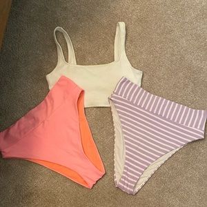 Aerie High-waisted Bikini Set (Selling all 3 pieces together)